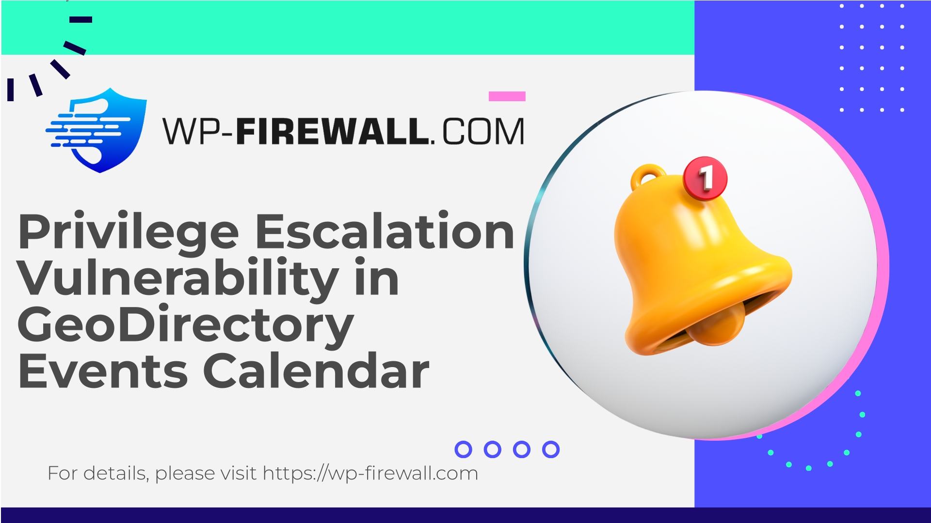 Events Calendar for GeoDirectory Vulnerability
