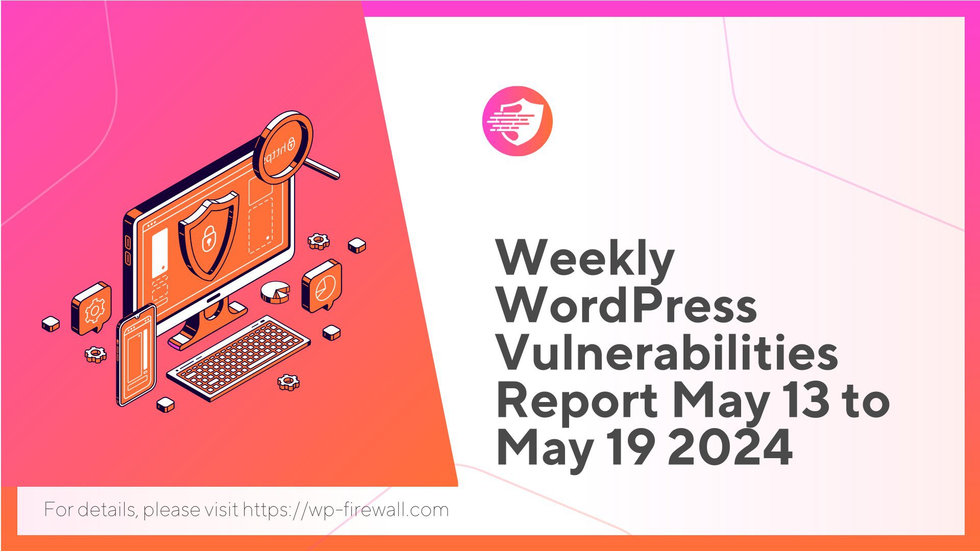 Weekly WordPress Vulnerabilities Report May 13 to May 19 2024 cover